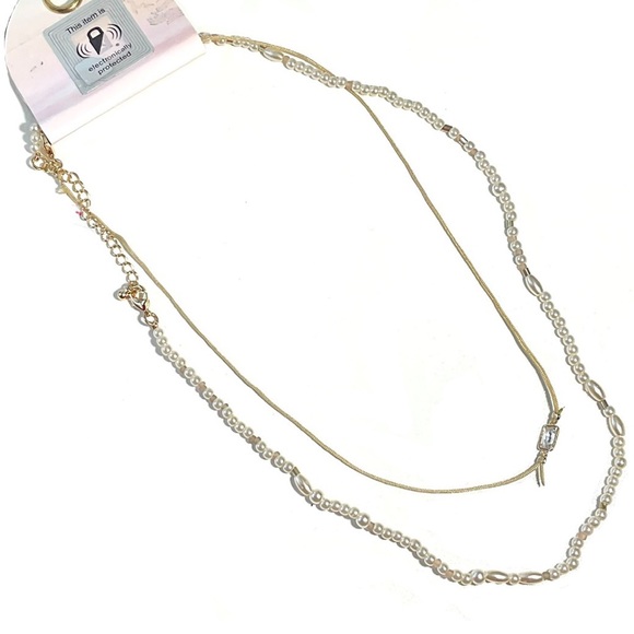 NWT Anthropologie Beaded Cord Necklaces, Set of 2 (PINK,WHITE,GREEN OR ASST) - Picture 7 of 13